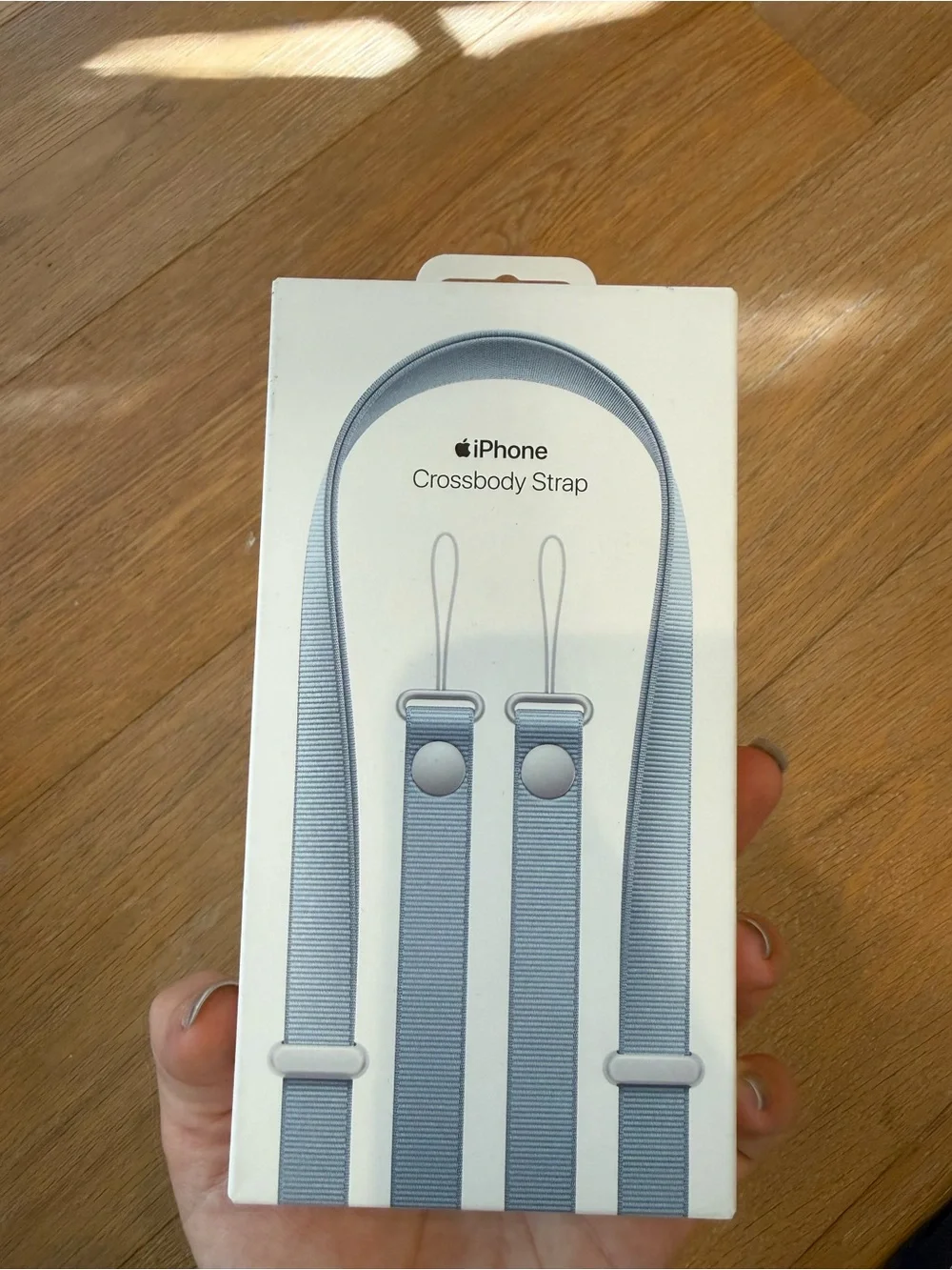 Apple Crossbody Strap in Pale Blue